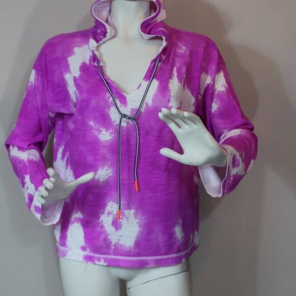 Lisa Todd  Luxury Cotton Beaching Long sleeve  Hoodie drop shoulder size Medium - Picture 3 of 8